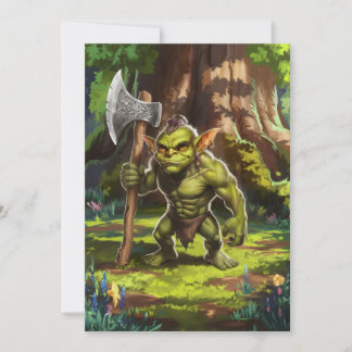 Cartes Pour Fêtes Annuelles Goblin guardian of the forest.
