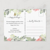 Cartes Pour Fêtes Annuelles God Foil Joyeux Festive Verdure personnalisée Phot (Dos)