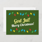 Cartes Pour Fêtes Annuelles God Jul Vykort (Devant / Derrière)