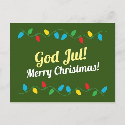 Cartes Pour Fêtes Annuelles God Jul Vykort (Devant)