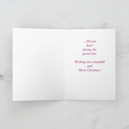 Cartes Pour Fêtes Annuelles Godmère Coeur de Noël sur arbre Simple Joys (Intérieur)