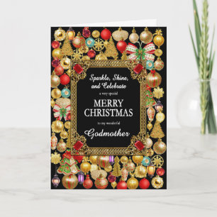 Cartes Pour Fêtes Annuelles Godmère Joyeux Noël avec ornements