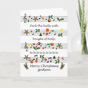 Cartes Pour Fêtes Annuelles Godson Cahier Musique Deck Les Halls