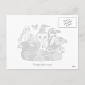 Cartes Pour Fêtes Annuelles Goéland à bec circulaire père Noël (Dos)