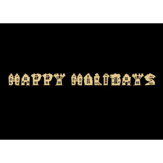 Cartes Pour Fêtes Annuelles Gold Black Building Police Business Holiday Card