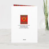 CARTES POUR FÊTES ANNUELLES GOLD CELTIC COEUR, RUBY, ROUGE VERT ÉCOSSE TARTAN (Dos)