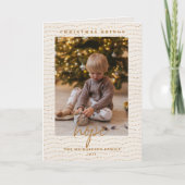 Cartes Pour Fêtes Annuelles Gold Christmas String Lights (Devant)