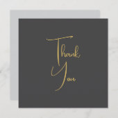 Cartes Pour Fêtes Annuelles Gold Color Handwriting Professional Custom (Devant / Derrière)