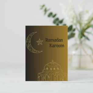 Cartes Pour Fêtes Annuelles Gold et Black Happy Ramadan Kareem 2024