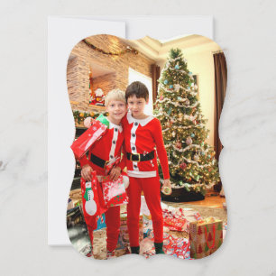 Cartes Pour Fêtes Annuelles Gold Family Photo Merry Christmas Card