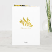 Cartes Pour Fêtes Annuelles Gold Faux Foil sur Black Elegant Nouvel An (Dos)