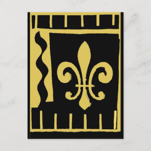 Cartes Pour Fêtes Annuelles Gold Fleur De Lis, Bonnes Fêtes