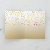 Cartes Pour Fêtes Annuelles Gold Hearts Ombre (Intérieur)