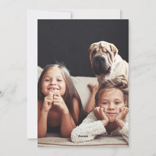 Cartes Pour Fêtes Annuelles Gold Holly Berry Bouquet Romantique Photo de Noël (Dos)