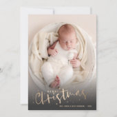 Cartes Pour Fêtes Annuelles Gold Joyeux Noël Photo (Devant)