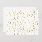 Cartes Pour Fêtes Annuelles Gold Luxury Numéros & Devise Symboles Motif (Devant / Derrière)