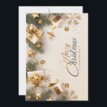 Cartes Pour Fêtes Annuelles Gold merry Christmas card<br><div class="desc">A merry christmas card made with care and dedication,  to make you unique and attractive</div>