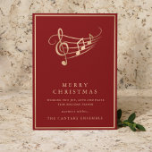 Cartes Pour Fêtes Annuelles Gold Music Notes Elegant Musical Christmas Card
