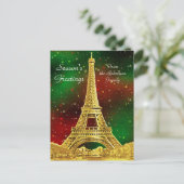Cartes Pour Fêtes Annuelles Gold Paris Skyline #2 Christmas Starry (Debout devant)