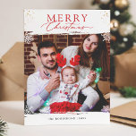 Cartes Pour Fêtes Annuelles Gold Red White Snowflakes Joyeux Noël Photo<br><div class="desc">Cette carte élégamment fabriquée offre une belle combinaison de flocons d'or, de rouge et de blanc, créant un décor intemporel pour votre photo de vacances chère. Cette carte est disponible en téléchargement numérique, vous pouvez donc facilement l'imprimer à la maison ou la partager avec vos amis et votre famille sur...</div>