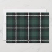 Cartes Pour Fêtes Annuelles Gold script heureux vacances vert tartan photo (Dos)