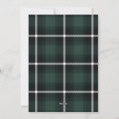 Cartes Pour Fêtes Annuelles Gold script heureux vacances vert tartan photo (Dos)