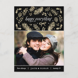 Cartes Pour Fêtes Annuelles Gold Seasonal Details Holiday Postcard