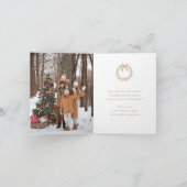 Cartes Pour Fêtes Annuelles Gold Simple et moderne Pine Tree photo (Intérieur)