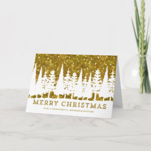 Cartes Pour Fêtes Annuelles Gold Sky Grand-fille Noël