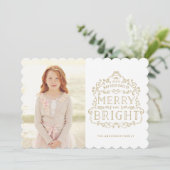 Cartes Pour Fêtes Annuelles Gold Sollwork Holiday (Debout devant)