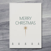 Cartes Pour Fêtes Annuelles Gold Star Minimalist Christmas Card