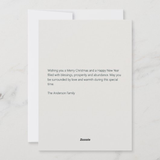 Cartes Pour Fêtes Annuelles Gold Star Minimalist Christmas Card (Dos)