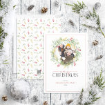 Cartes Pour Fêtes Annuelles Gold Winter Green Wreath Joyeux Noël Photo<br><div class="desc">Vous recherchez une belle carte de vacances simple et élégante ? Ne cherchez pas plus loin que notre Gold Winter Greenery Wreath Joyeux Noël Photo Holiday Card! Cette carte étonnante présente un arrangement de couronne libre de botaniques festives de baies d'hiver aquarelle, autour de votre photo. 'Joyeux Noël' est écrit...</div>