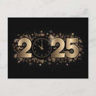 Cartes Pour Fêtes Annuelles Golden 2025 Fête du Nouvel An