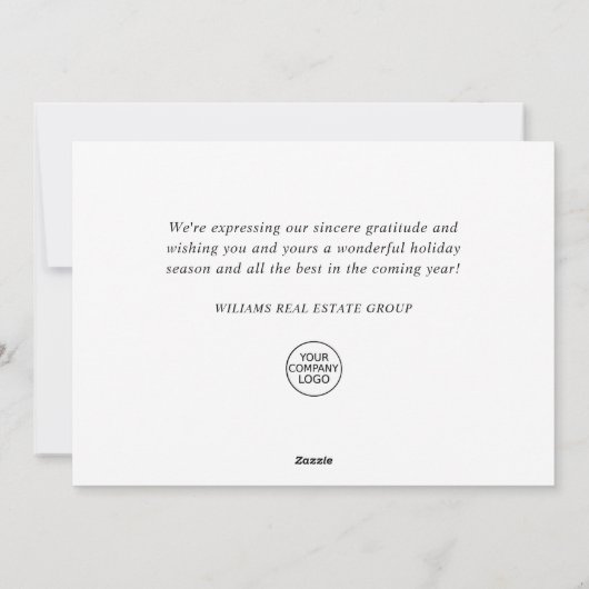 Cartes Pour Fêtes Annuelles Golden Blue Christmas Stars Salutation d'entrepris (Dos)