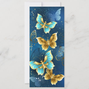Cartes Pour Fêtes Annuelles Golden butterflies