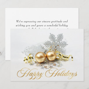 Cartes Pour Fêtes Annuelles Golden Christmas Balls Ornament Salutation d'entre