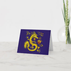 Cartes Pour Fêtes Annuelles Golden Dragon