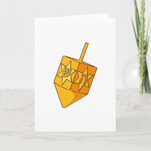 Cartes Pour Fêtes Annuelles Golden Dreidel