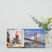 Cartes Pour Fêtes Annuelles Golden Gate Bridge Salutations (Debout devant)