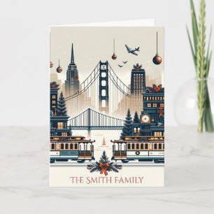 Cartes Pour Fêtes Annuelles Golden Gate Fêtes, Noël à San Francisco