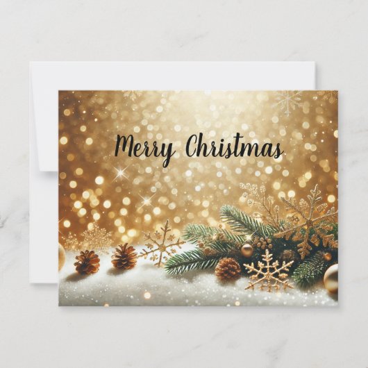 Cartes Pour Fêtes Annuelles Golden Glitter Christmas Background with copy spac (Devant)