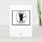 Cartes Pour Fêtes Annuelles Golden Holly Bells (Dos)