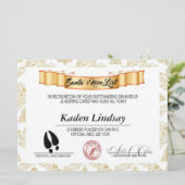 Cartes Pour Fêtes Annuelles Golden Père Noël Nice List (Debout devant)