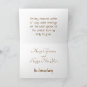 Cartes Pour Fêtes Annuelles Golden Reindee moderne (Intérieur)