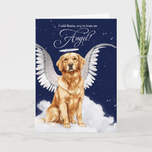 Cartes Pour Fêtes Annuelles Golden Retriever Angel Chien Noël