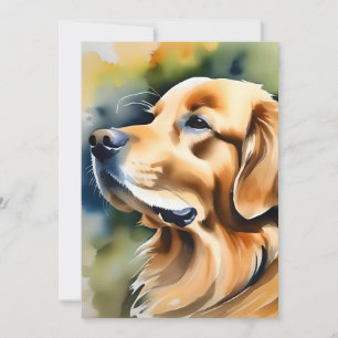 Cartes Pour Fêtes Annuelles Golden Retriever Chien A