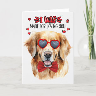 Cartes Pour Fêtes Annuelles Golden Retriever Chien fait pour vous aimer Valent