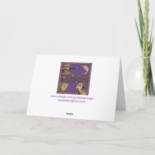 Cartes Pour Fêtes Annuelles Golden Retriever Christmas Candy Train (Dos)