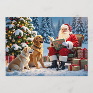 Cartes Pour Fêtes Annuelles Golden Retriever Christmas Card